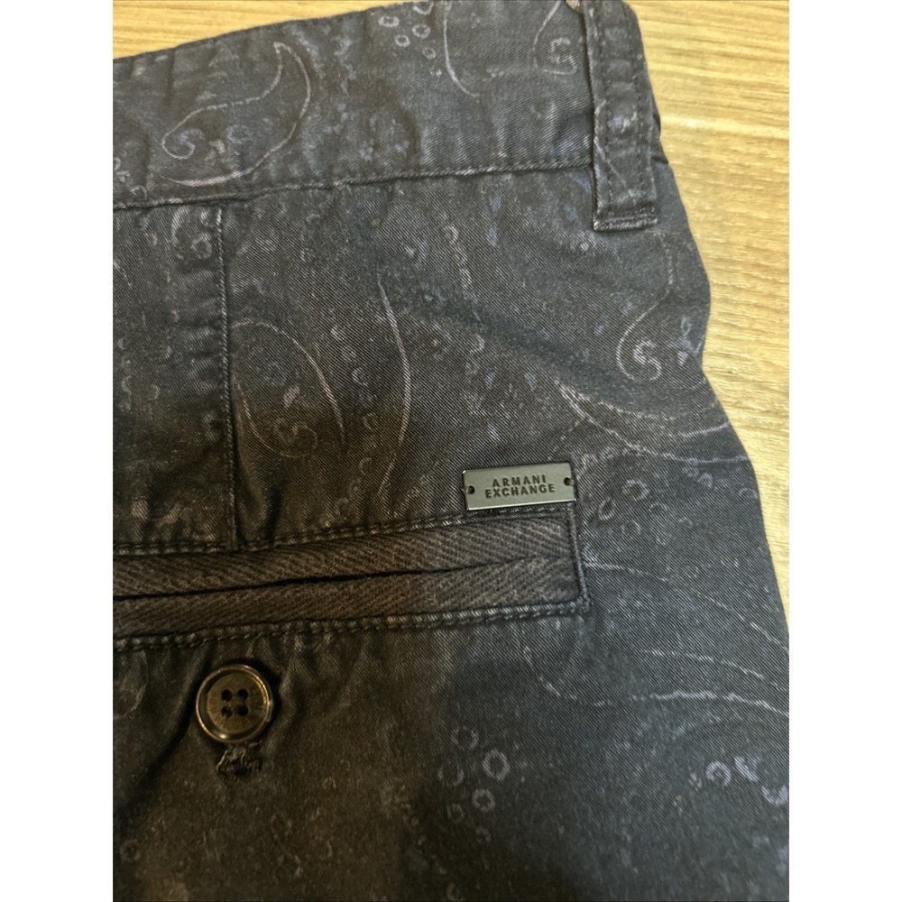 Armani Exchange Trouser Shorts Blue Floral Mens 31 - Picture 7 of 7